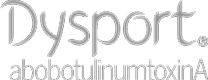 Dysport logo with abobotulinumtoxinA description.